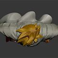 Goku Super Saiyan Action Figure With Golden Spiky Hair White Cape Purple Pants Red Boots