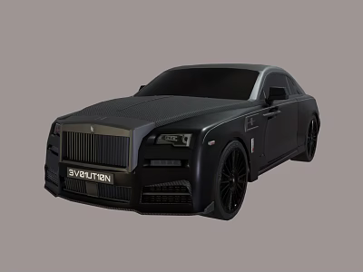 Svelution Black Luxury Car With Sporty Exterior Design And Black Alloy Wheels 3d model