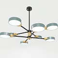 Modern Pendant Lights With Various Geometric Designs And Multiple Light Heads 3d model