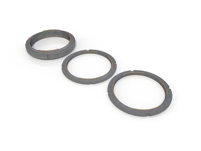 High Quality Three Black Circular Equipment Seal Rings For Industrial Machinery 3d model