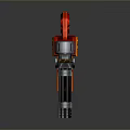 Browning Machine Gun Browning Gatling White Machine Gun Machine Gun Bullet Military 3d model