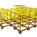 Building Construction Steel Frame Structure With Support Beams And Columns 3d model