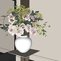 Potted Plant Indoor Landscape Floriculture Fake Flower Eternal Flower Living Room Dining Table Vase Decoration Hotel Lobby Floriculture Decoration 3d model