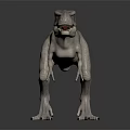 Detailed Tyrannosaurus Dinosaur Model In Standing Pose With Sharp Teeth