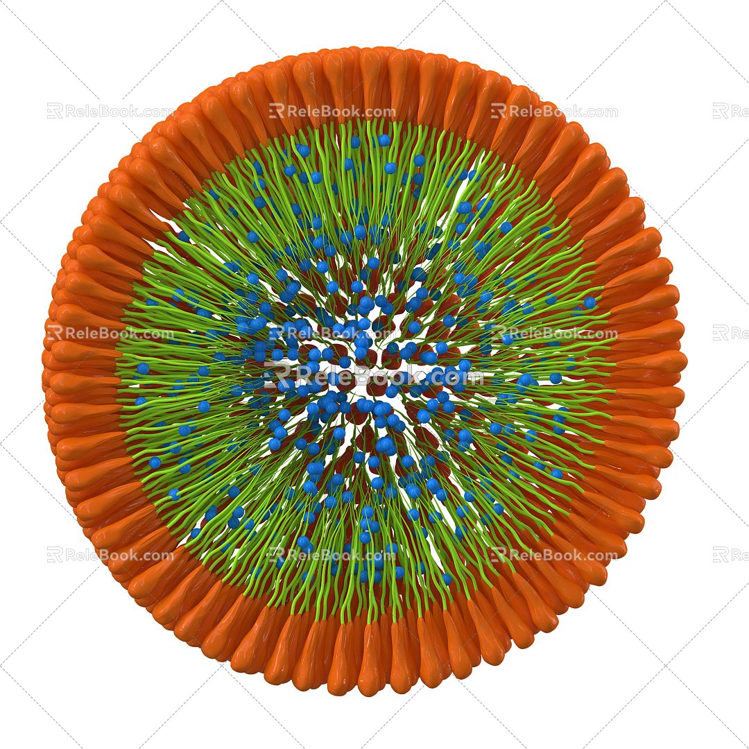 modern cell drug-carrying cell 3d model