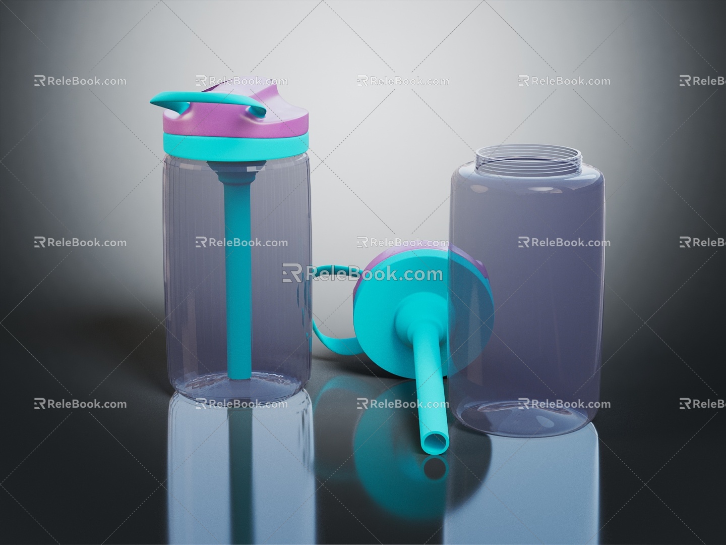 Modern Water Cup Plastic Water Cup Cup Container 3d model