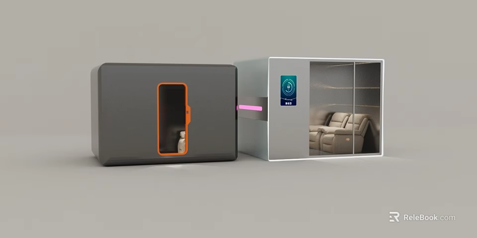 Modern Medical Equipment Treatment Cabins With Comfortable Seats And Advanced Technology 3d model 