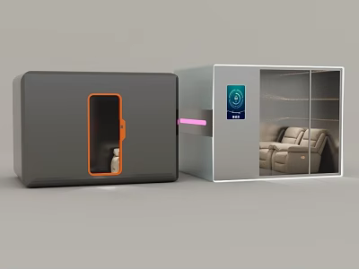 Modern Medical Equipment Treatment Cabins With Comfortable Seats And Advanced Technology 3d model