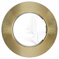 Modern Decorative Round Gold Sunburst Frame Mirror With Radiant Design