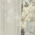 White Sheer Window Curtains With Natural Greenery View And Decorative Accents
