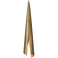 Modern Gold Tapered Chandelier With Sleek Curved Design And Warm Light