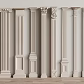 Decorative Columns In Various Designs Featuring Fluted Twisted And Ornate Details