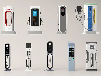 Charging pile modern charging pile 3d model