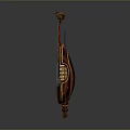 Traditional Chinese Pipa String Instrument With Wooden Stand Decorative Carved Design And Musical Equipment