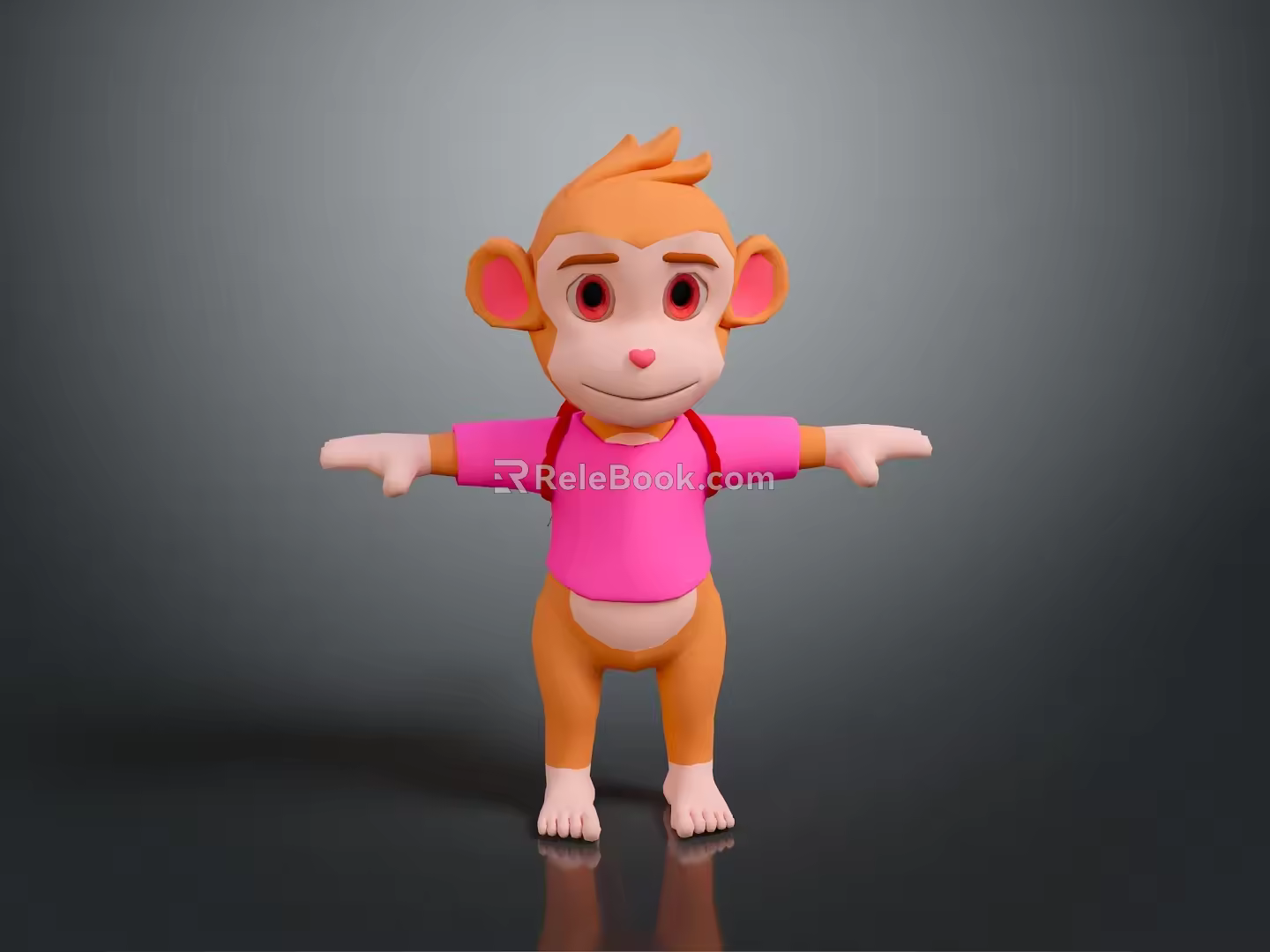 Monkey Cartoon Monkey Anime Monkey Stylized Monkey Fantasy Style Monkey Toy 3d model