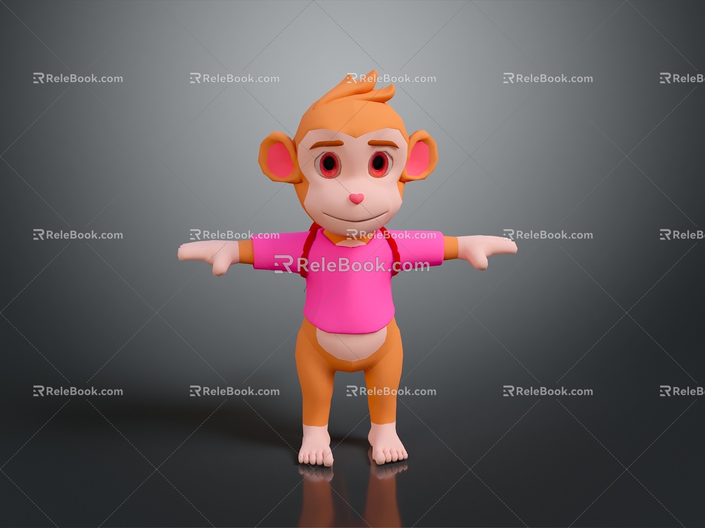 Monkey Monkey Cartoon Monkey Anime Monkey Stylized Monkey Fantasy Style Monkey Toy 3d model