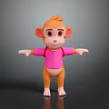Monkey Cartoon Monkey Anime Monkey Stylized Monkey Fantasy Style Monkey Toy 3d model