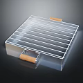 Stainless Steel Grill Rack With Wooden Handles For Baking And Cooling Use