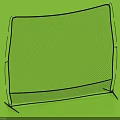 Black Frame Sports Training Net For Athletic Practice And Skill Development 3d model