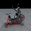Black and Red Air Bike Fitness Equipment With Fan Resistance Seat And Handlebars
