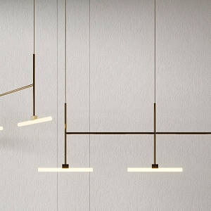 Simple Bar Chandelier 3d model