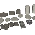 Artificial Rockery Stones With Different Sizes And Natural Shapes For Landscape Design