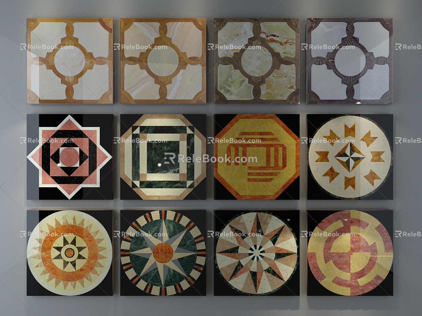 Modern Floor Tile Floor Tile Decoration 3d model