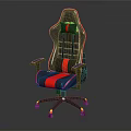 Ergonomic Black Red Leather Gaming Chair Furniture With High Backrest And Swivel Base