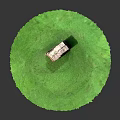 Stacked Hay Bales Arranged On Lush Green Grass In Open Field