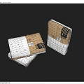 Household Essentials White Body Brown Paper Packaging Stacked With FIT Label For Daily Home Use
