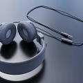 Stylish Wired Over Ear Headphones With Soft Ear Cushions And Fabric Headband