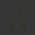 Elegant Modern Swing Design With Double Wooden Seats And Sturdy Metal Frame