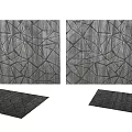 Modern gray carpet living room gray mecha wind carpet creative diamond shaped carpet rectangular carpet gray plush carpet 3d model