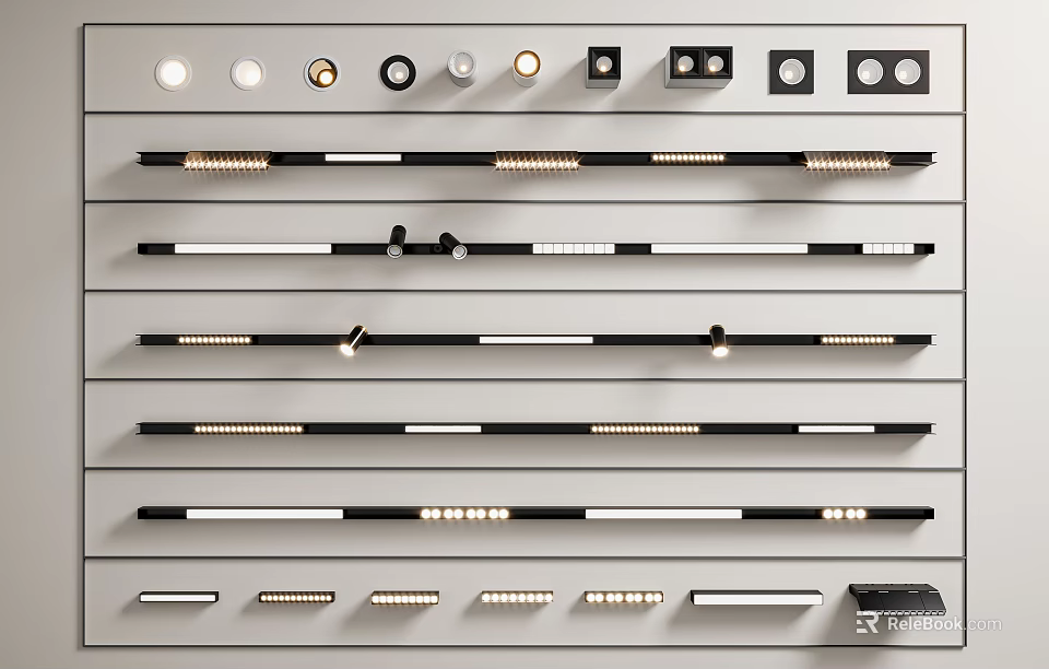 Modern LED Downlights and Spotlights in Various Styles for Home Interior Decoration 3d model 