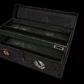 Green Iron Toolbox Paint Storage Box Scene Parts pbr Real Storage Cabinet 3d model