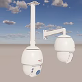 High Quality White Projection Monitoring Dome Cameras Wall And Pole Mounted For Outdoor Security Surveillance