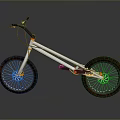 White BMX Bike With Orange Accents And Wide Tires Modern Design