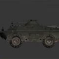 Armored Military Vehicle With Camouflage Coating Large Off Road Wheels And Tactical Antenna