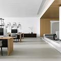 Modern Public Office Area With Wooden Desks Computers And Ergonomic Chairs