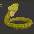 modern snake cobra venomous snake python 3d model
