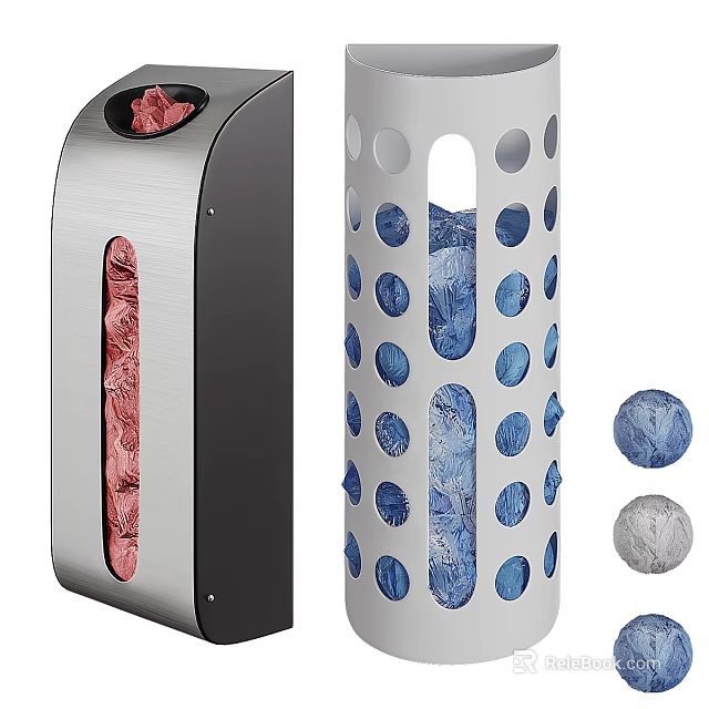 Modern Stainless Steel Urinal Design With Circular Holes And Colored Interior Accents For Bathroom 3d model 