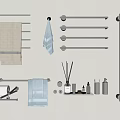 Black Bathroom Cabinet Rack With Towel Racks Shelves Towels Aromatherapy Products And Toiletries