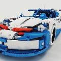 LEGO toy blocks racing sports car sedan car 3d model