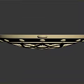 Golden Circular Pendant With Intricate Geometric Pattern And Rivet Decoration For Daily Life Accessory