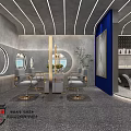 Modern Beauty Hair Salon Interior With Stylish Mirrors And Comfortable Styling Chairs