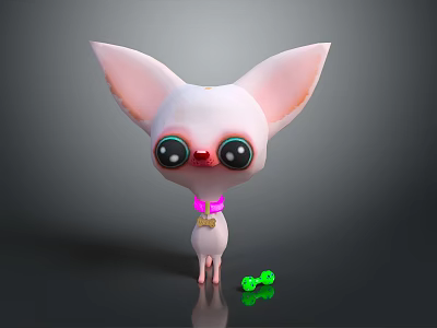Modern game character dog toy toy dog cartoon dog 3d model