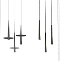 Modern Pendant Lights With Black And Metallic Finish In Minimalist Interior Design