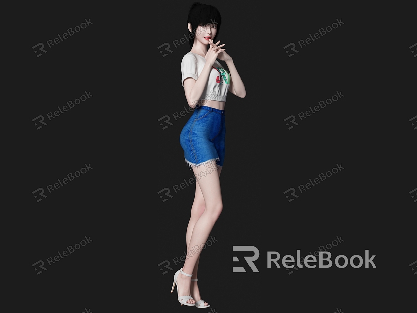 beautiful woman character model