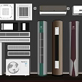 Modern air conditioning vertical air conditioning air conditioning port 3d model