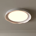 Modern Minimalist Round White Ceiling Light with Soft Illumination for Home Interior 3d model